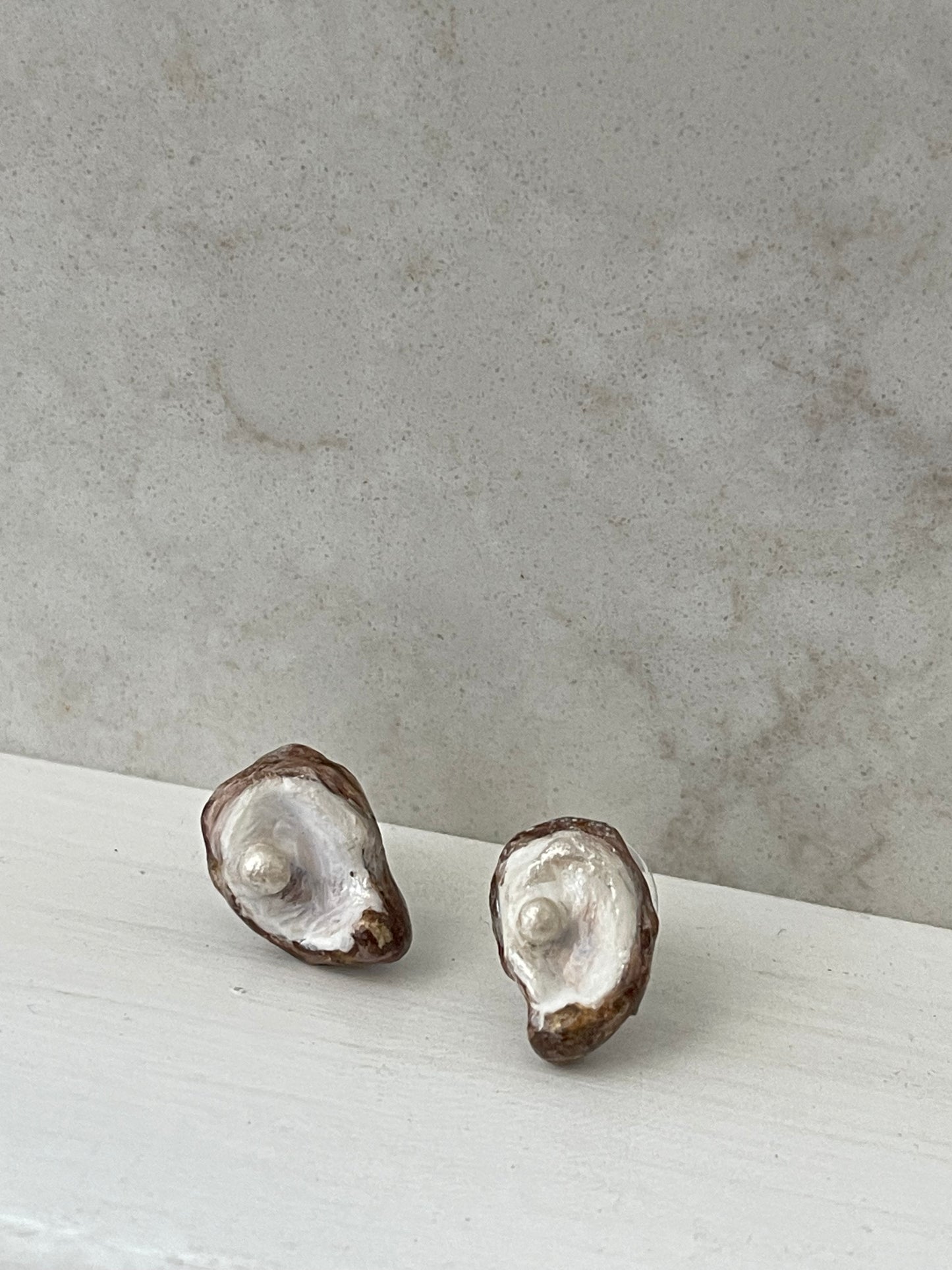 Oyster Shell and Pearl Earring