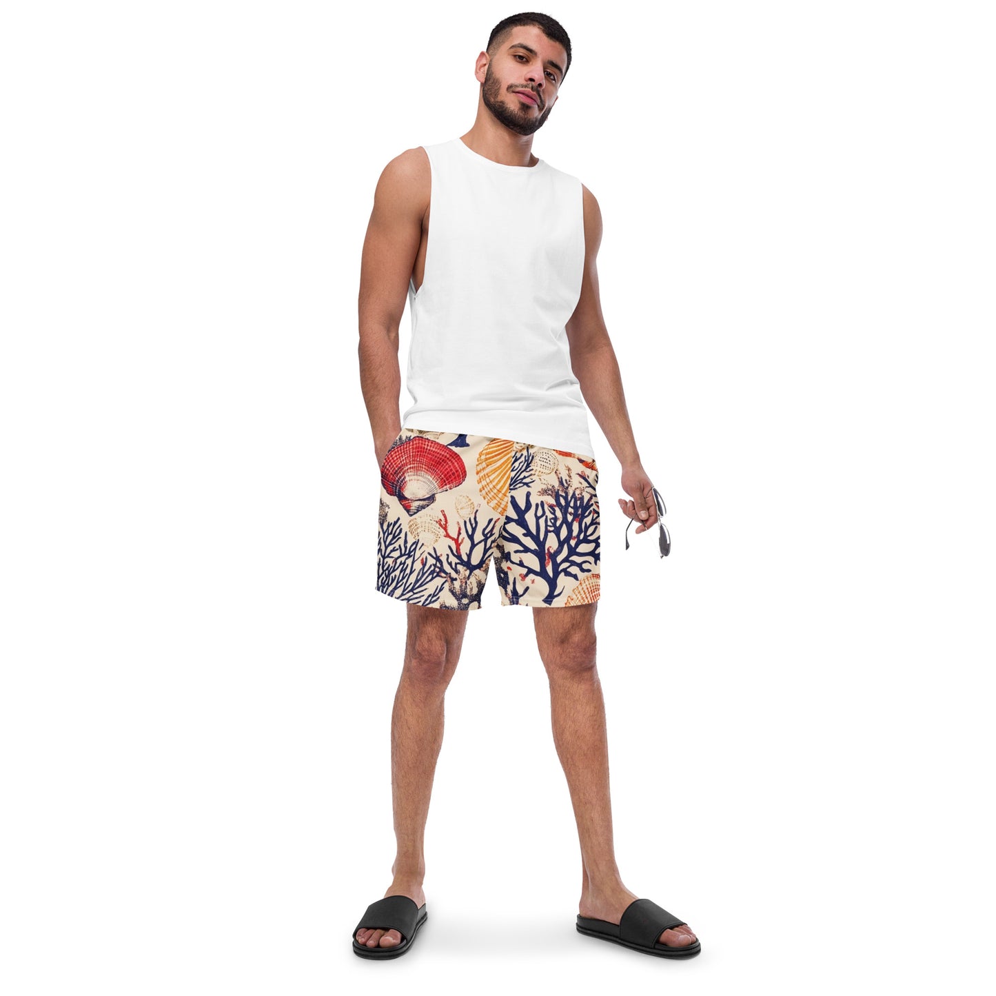Scallops and Eel Grass: Recycled Swim Trunks