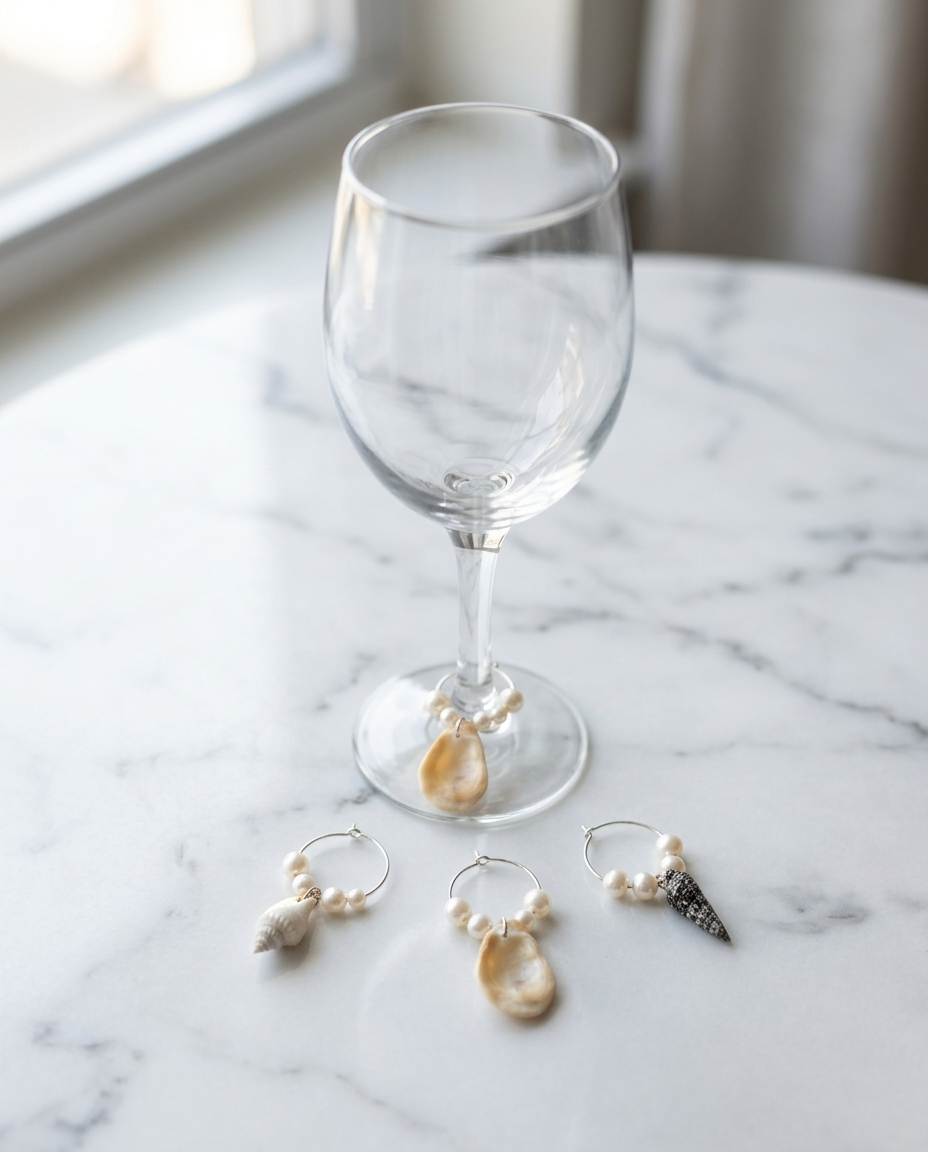 Seashell Wine Glass Charms