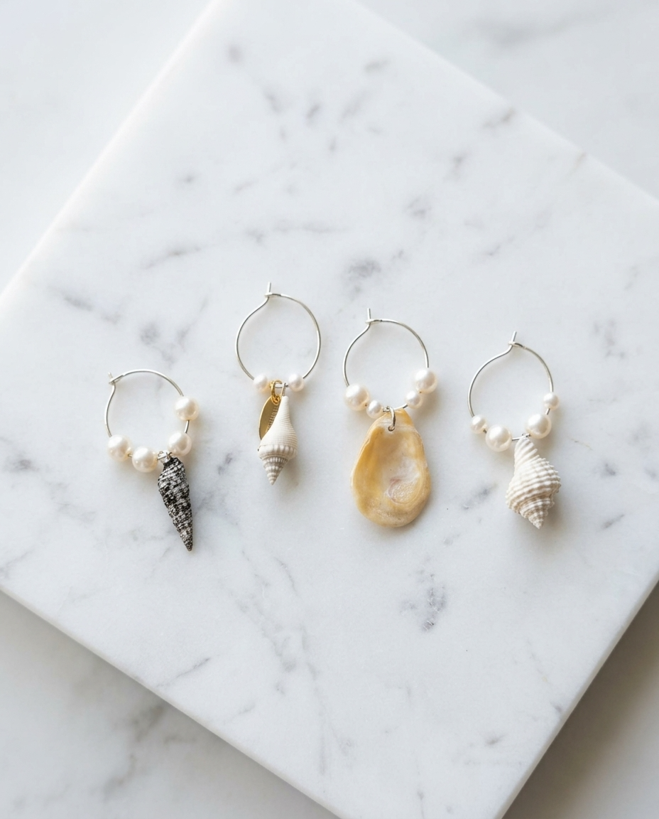 Seashell Wine Glass Charms