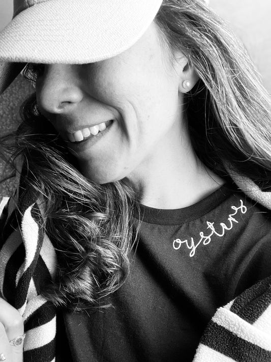 Collar Embroidery: Oyster Tee