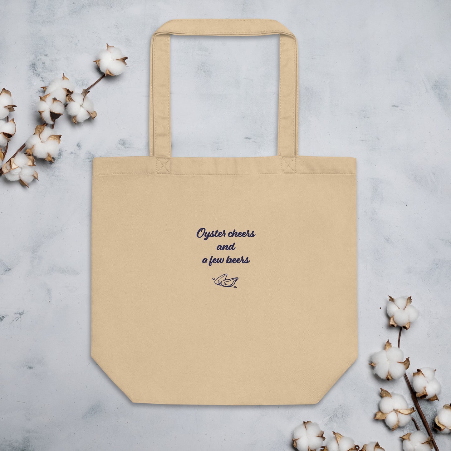 Oyster Cheers™ and a Few Beers: Eco Organic Tote Bag