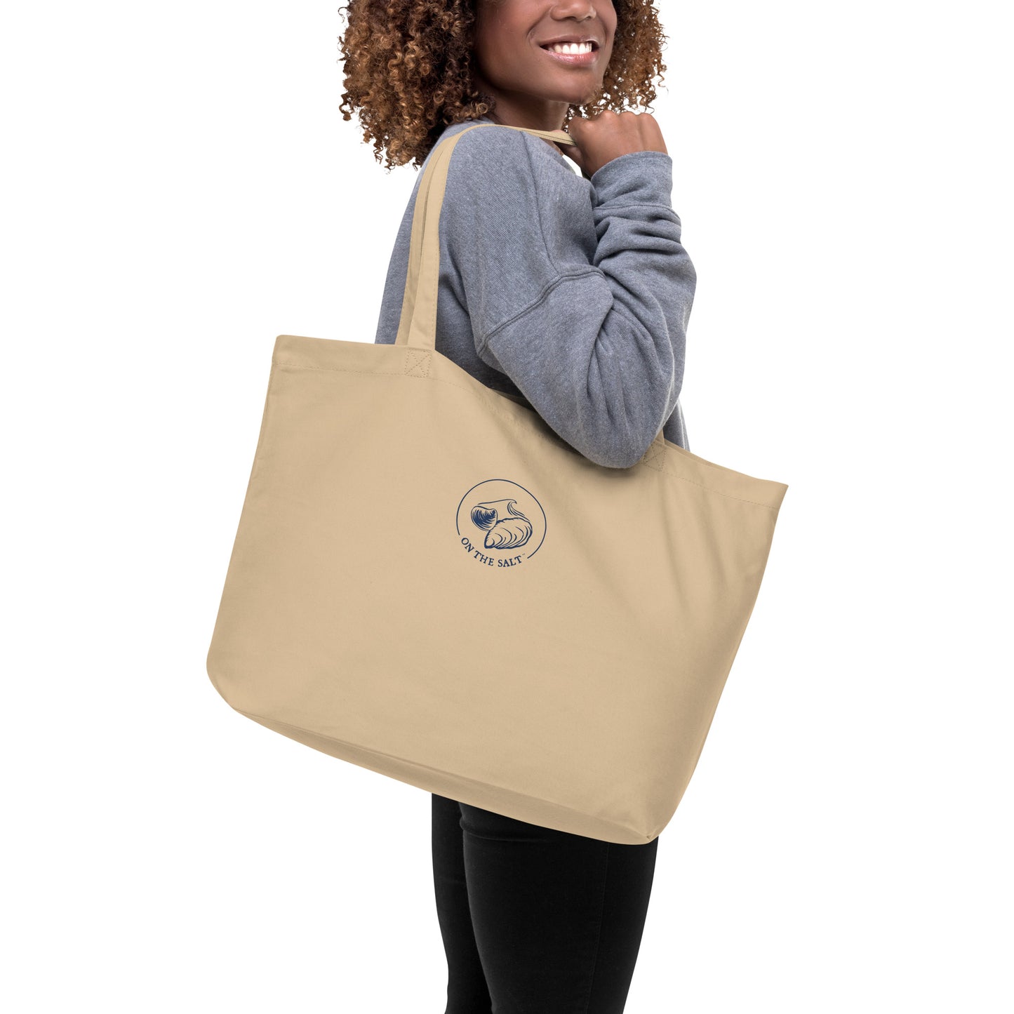 Team Oysters: Large organic tote bag