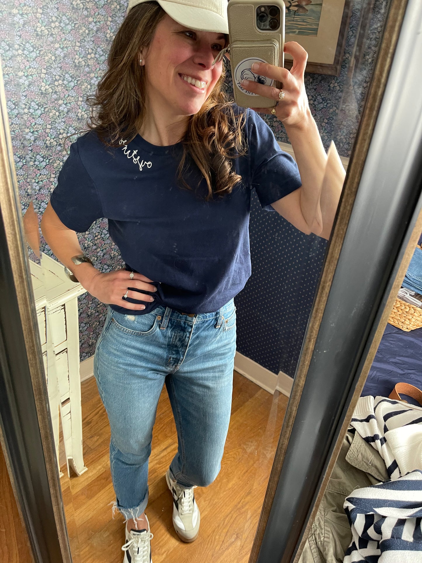 Collar Embroidery: Oyster Tee