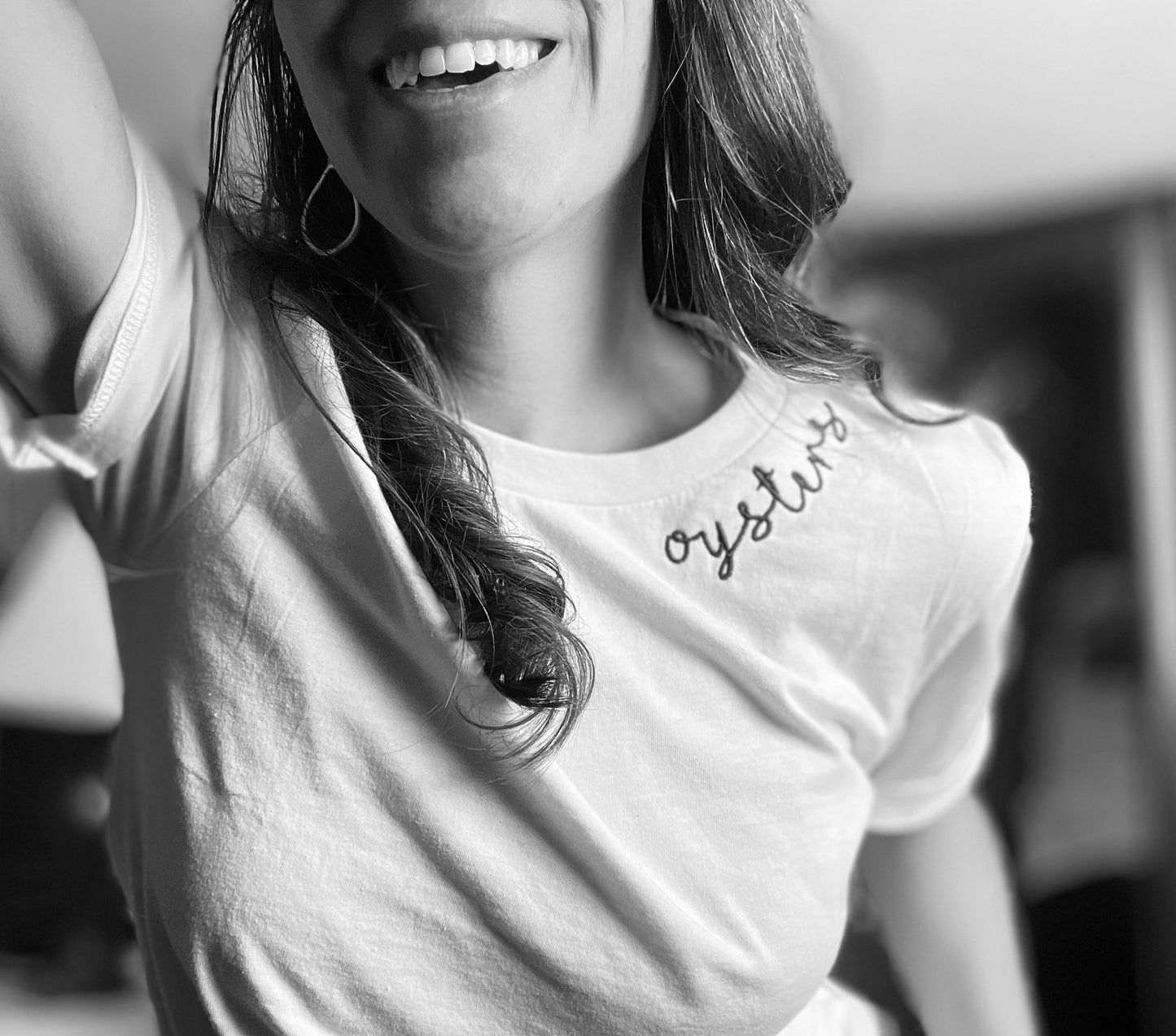 Collar Embroidery: Oyster Tee
